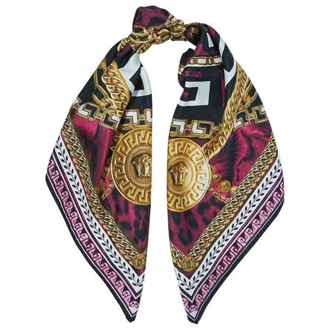 bandana versace|versace silk scarf women.